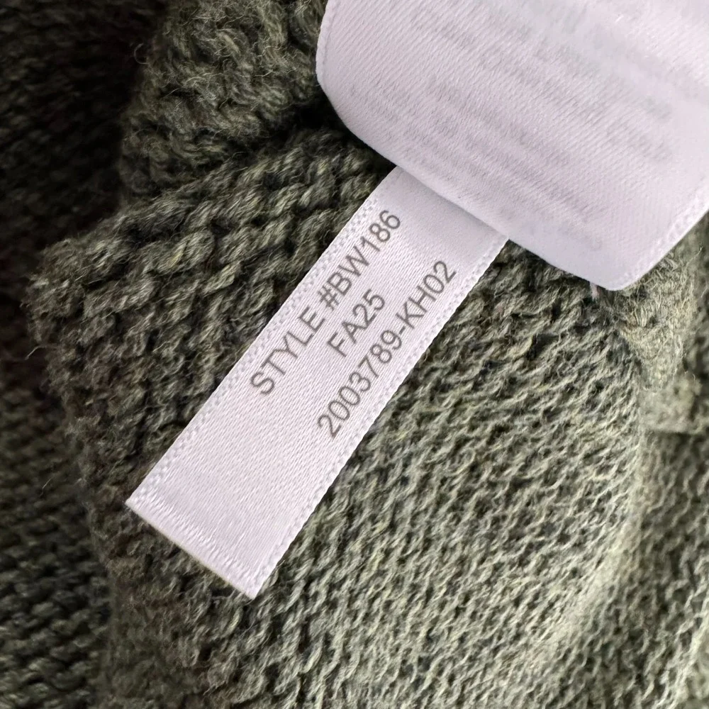J. Crew 1988 Rollneck‎ Sweater Mens XL Green Cotton Solid NWT FS-1520